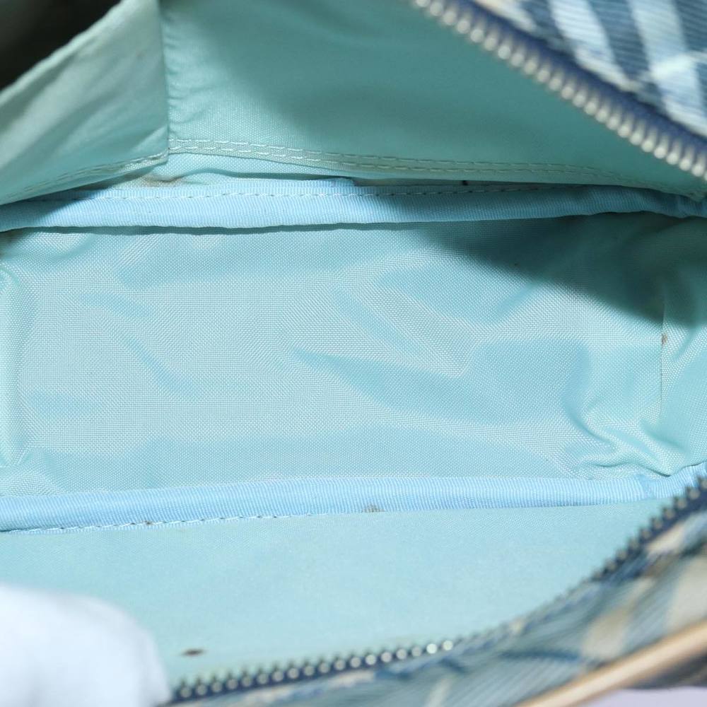 BURBERRY Nova Check Blue Label Shoulder Bag Nylon Blue Auth bs16102 - Picture 10 of 16